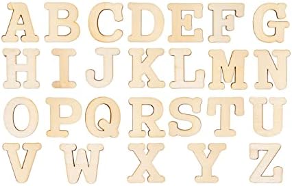 3 inčni 174 komada Nedovršena drvna slova obnašaju nelagođena drvena slova abecede za potpisnu