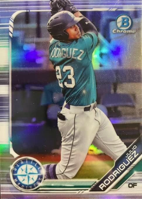 2019 Bowman nacrt Chrome - Julio Rodriguez - refraktor - Seattle Mariners Baseball Rookie