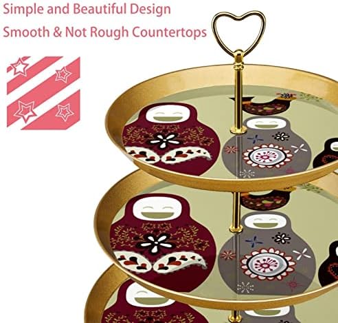 Stalci za torte Set od 3, slatke ruske lutke postolje za prikaz stola za desert Cupcake stalak za vjenčanje Baby Shower proslava