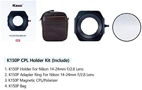 Kase K150P 150mm komplet držača filtera & amp; Magnetic CPL za Nikon Nikkor 14-24mm 2.8 G ED Lens jednostavna instalacija 14mm 24 150