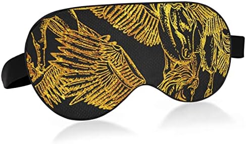 Unisex Sleep Maska za oči Zlatna-jednokorna-letela-nebo noćno spavanje maska ​​Komforno omotač