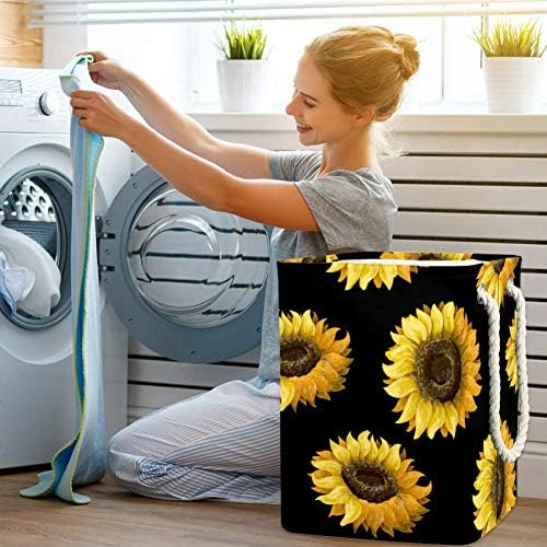 Djrow Sunflowers Crni ispis rublja rublje kašika za djecu s prodavaonicama Kućni organizator Rasadnik Skladište Baby Cloper