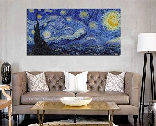 Posljednja večera by Leonardo Davinci - 24 x 48 duga klasična slika Print slike platno umjetničko djelo uokvireno za dnevni boravak spavaća soba Kućni ured dekor