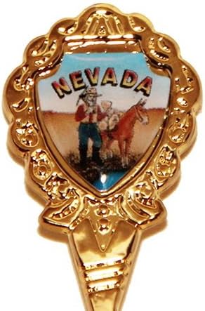 Nevada State suvenir pozlaćena kolekcionarska kašika 5 lpco
