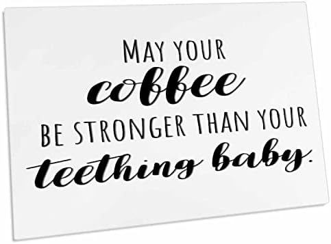 3dRose neka vaša kafa bude jača od vaše bebe koja izbija zube. - Prostirke Za Postavljanje Stola