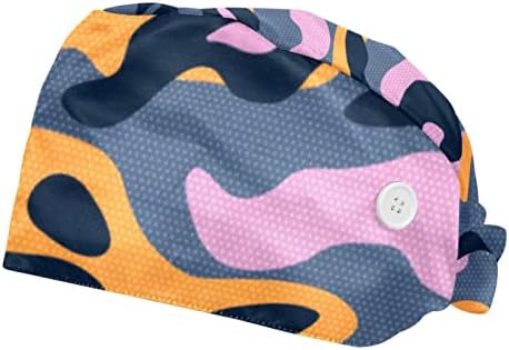 Baby Foxy Radna kapa za slijetanje mjeseca s gumbima i trakom za znoj podesivom kravatom za leđa za žene i muškarce