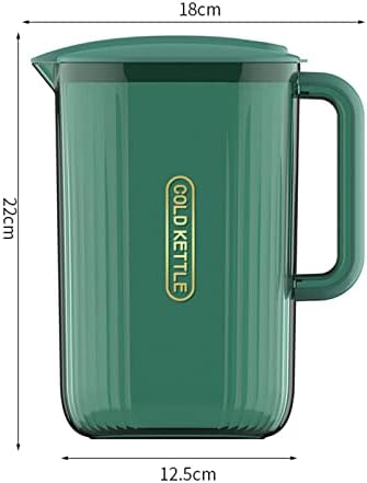 2.2L vodeni bacač limunski čajnik otporan na toplinu otporan na poklopcu čajnik soka za sok za sov ledeni čaj za hladnjak za domaćinstvo hladnjak hladnjaka, zelena