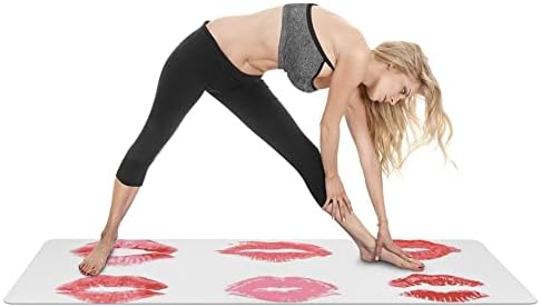 Yfbhwyf Yoga Mat-Premium 2mm Print reverzibilna ekstra debela neklizajuća Vježba & fitnes prostirka za sve vrste joge, pilatesa & vježbe na podu
