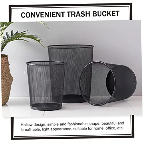 Stobok smeće mogu kancelanje crne kancelarijske kancelarijske kancelarijske kancelarijske kancelarijske kante za smeće, metalna žica može kuhinja otpadna korpa za otpad od kante za smeće zgodna kašika za smeće