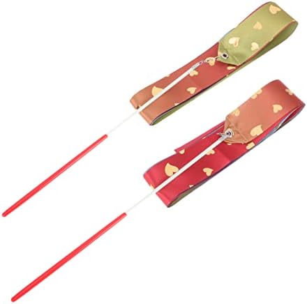 BESPORTBLE 2kom Dance Ribbon Streamers Kid Toy Dragon Spiral Ribbon Streamer Sticks Ribbon Twirling