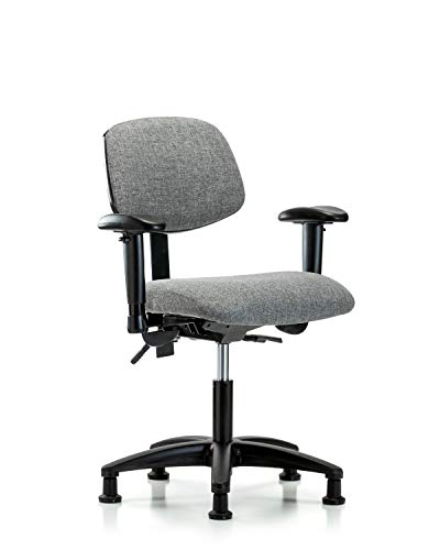 LabTech sjedeća LT41486 stolica za visinu stola od tkanine najlonska baza, oružje, Glides, mornarica