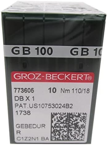 Groz-Beckert igla u CKPSMS čistoj plastičnoj kutiji - 100 Groz-Beckert DBX1 16x257 1738 Igle za šivene mašine Gebedur Titanium