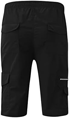Pješačke kratke hlače muškarci, muški casual elastični struk teretni kratke hlače opušteno fit na otvorenom više džepom trčanja