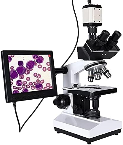 ZSEDP Professional Lab biološki trinokularni mikroskop zum 2500X + USB Elektronska digitalna CCD kamera + 8-inčni LCD
