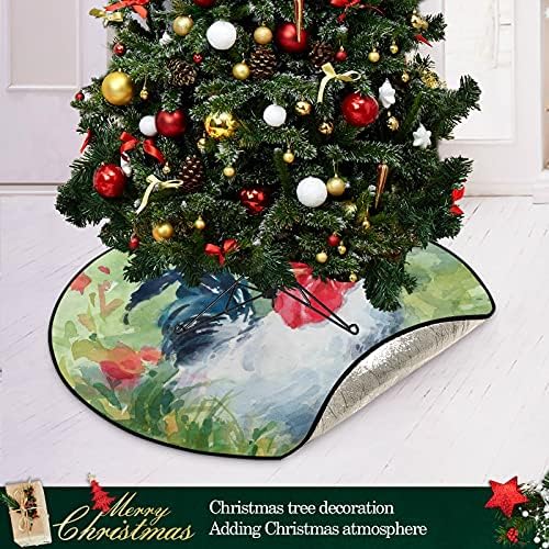 Bird Rooster Božićno stabla Mat vodootporna stalka za stalke Mat tepih ispod božićnog drvca Pribor