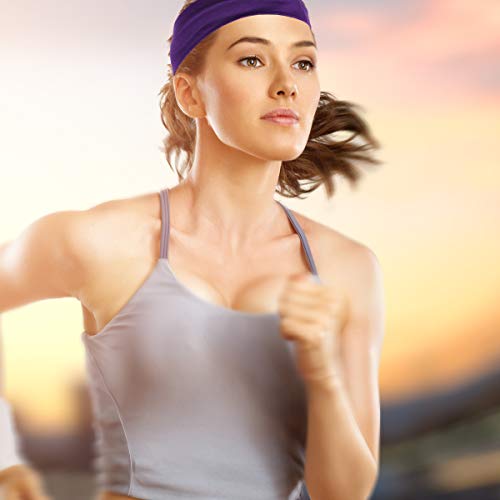 Teemico 10 Pack 3 pamučne trake za glavu paket rastezljive elastične joge meke i rastezljive sportske trenirke