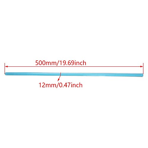 Bettomshin svijetlo plava Ravna Linija akrilna okrugla šipka standardna tolerancija pleksiglasa lagana za DIY 12mm prečnik 500mm visina 1kom