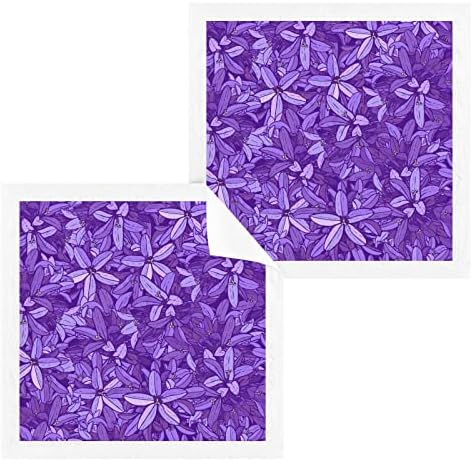 ALAZA perilica za pranje Purple cvjetno tiskovina - pakovanje od 6, pamučne krpe za lice, vrlo upijajući