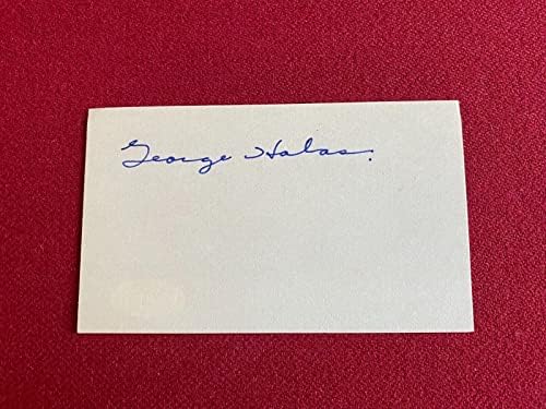 George Halas potpisana indeksna kartica nosi-NFL rezni potpisi