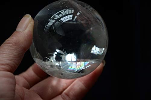 Real Tibetan Himalayan Visoka nadmorska visina Clear Crystal Quartz dugi lopta sfera Orb 2,48 inča Duhovni reiki Izlječenje