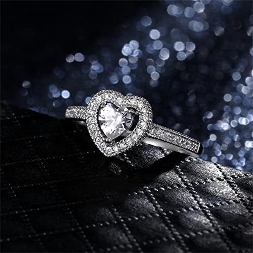 2023 Novi vjenčani kamen angažman Žene Poklon bijeli nakit prstenaste prsten zvona za muškarce