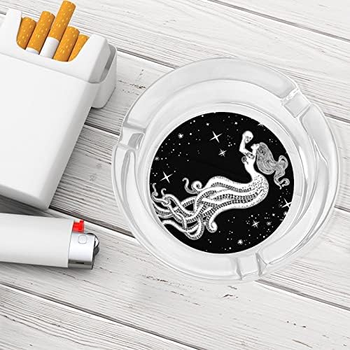 Lijepa hobotnica djevojka lobanja čaša pepeljare za cigarete i cigare okrugla držač za ladicu za pepeo za tablicu Desktop ukras poklon