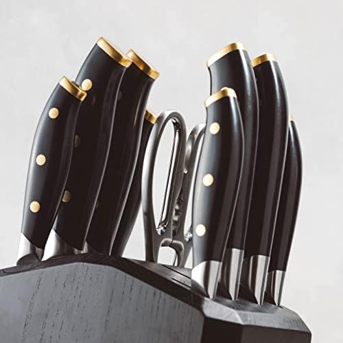 Schmidt Brothers-Crni & amp; mesing 15-komad kuhinjski nož Set, visokougljični njemački inox