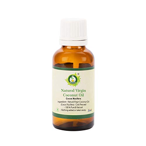R V Essential Natural Virgin Virgin Coconut ulje | Cocos Nucifera | Za kožu | Vlaži kožu | Za zube |