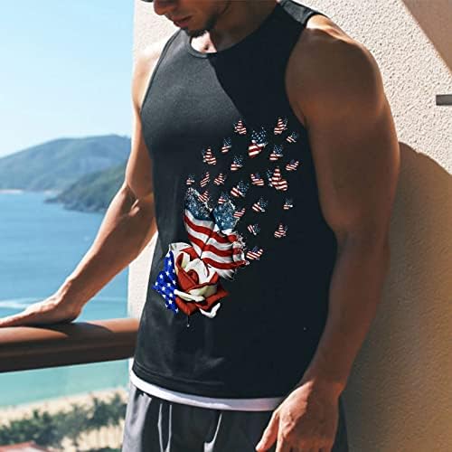 BMISEGM Summer Muške košulje za muškarce Ležerne prilike za neovisnost mišića Ispiši tenk