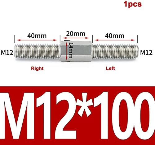M12 lijevi i desni navoj dvostruki kod šipke za navoj pozitivne i negativne vijke navoja vijak 304 nehrđajući čelik