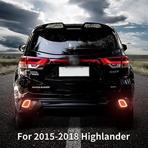 Sdautous LED Zadnji branik reflektor kočiona zadnja svjetla kompatibilna sa 2015 2017 2018 Highlander