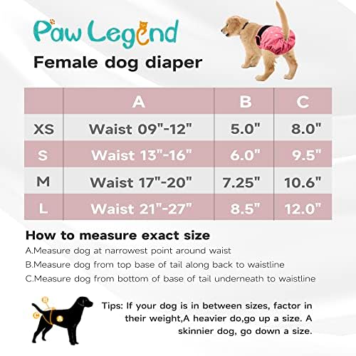 Paw Legend perive pelene za višekratnu upotrebu-pseće pelene bez curenja za toplotni ciklus
