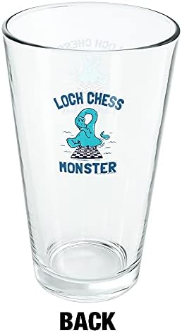 Loch Chess Monster Lochness Funny Humor 16 Oz pinta stakla, kaljeno staklo, štampani dizajn & savršen