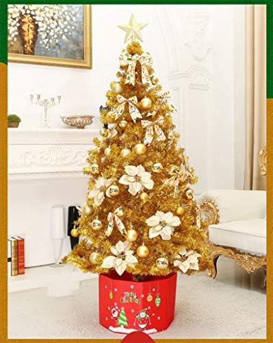 Zlatno umjetno božićno drvce s metalnom podrškom jednostavno sastavljanje napredne vještačke božište od 3,94