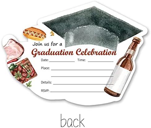 Diplomiranje rođendana rođendana u obliku poziva u obliku poziva u obliku ispuna 15 sa kovertama Diplomiranje roštilja na pozivice Kartice Party Proslava pribor za dovode