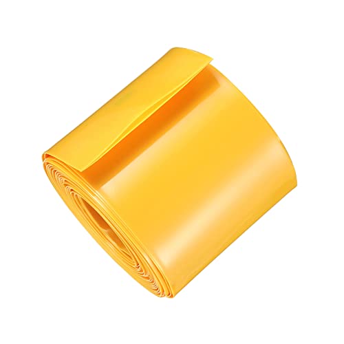 Dmiotech 50mm ravni 5m rukavi za batelove PVC obloge za toplotne skupljanje za 18650 baterija Žuta