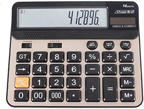Jfgjl Desktop kalkulator 14-znamenka s velikim LCD ekranom i osjetljivim gumbom Solarna i