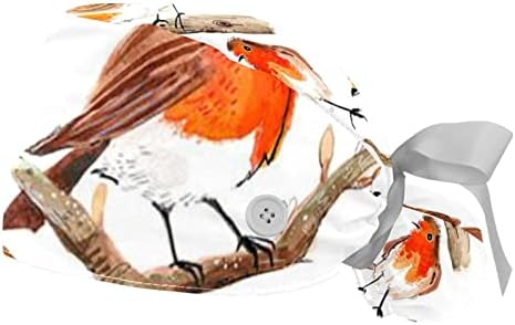 Radna kapa s tipkama Dukseta vrpca Tie Back Bouffan kape, umjetnost slikarska ptica