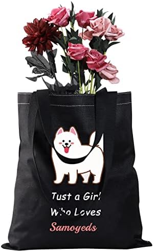 Cmnim Samoyed Gifts Tote Torbe samo djevojka koja voli Samoyed pseće poklone za Samoyed Lovers torba