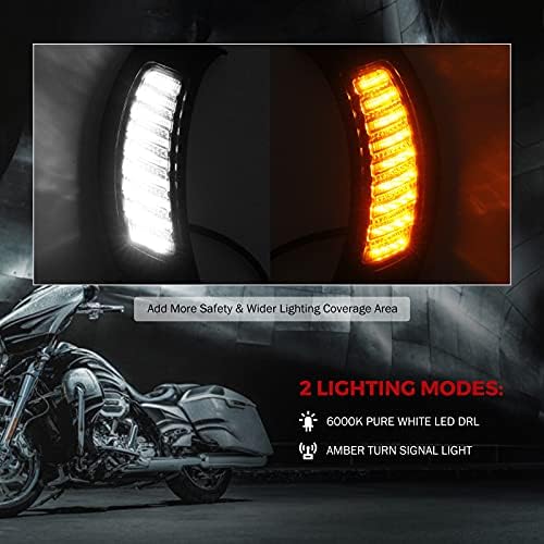 Auxbeam LED ventilacijska žmigavca za Harley 2015-2020, prednja svjetla za vožnju za motocikle Road