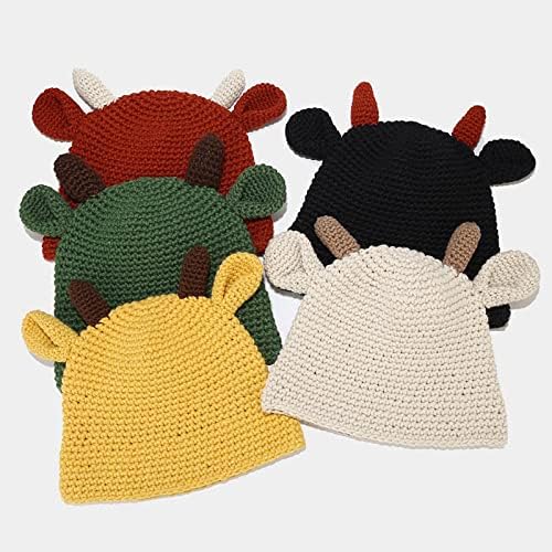 Zimski pleteni šešir za žene zimski elastični medvjed za uši vrećaste termo lobanje kapice jesenske zimske slatke heklane kapice
