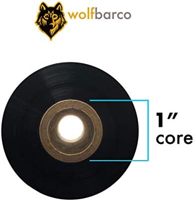 12 Rolls Wolfbarco 4.02 x 1476' Premium Thermal Transfer Full Resin Ribbon for Label & barkod for Zebra, Datamax, Intermec, SATO, TSC, Printronix, Core Size 1, OCD