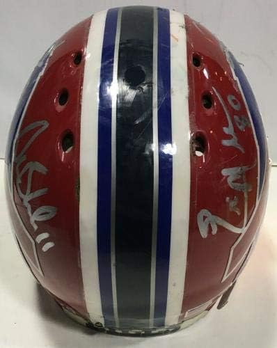 2002 03 Buffalo Bills potpisana igra korištena Ruben Brown helmet auto Drew Bledsoe COA-nepotpisana NFL igra