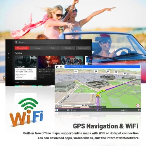 Wireless CarPlay Android Auto Stereo za Toyota Corolla EX 2007-2012, Wireless Android Auto, 9 inčni Touchscreen auto Radio, GPS navigacione jedinice, Bluetooth Glavna jedinica sa rezervnom kamerom, 2G & amp;32G