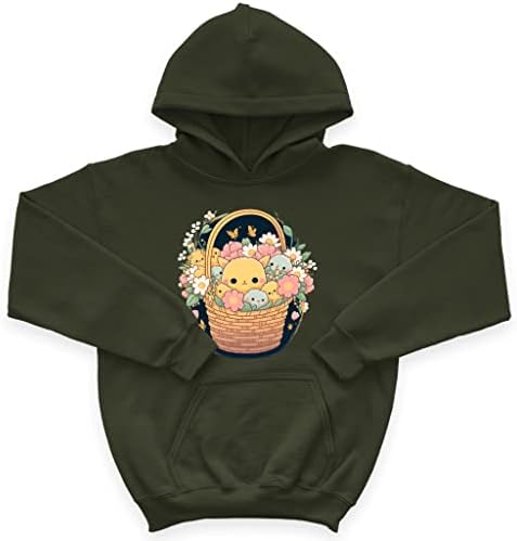 Kawaii Cat Kids 'spužva Fleece Hoodie - Dizajn cvijeća Dječja kapuljača - Trendy Hoodie za djecu