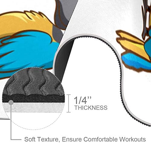 Siebzeh Blue Parrot Premium Thick Yoga Mat Eco Friendly gumeni Health&fitnes neklizajuća prostirka