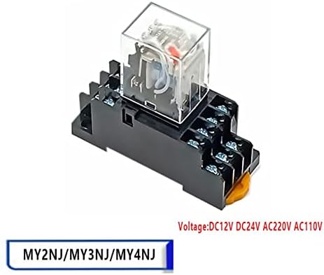 UNCASO 1set power Relay Coil General DPDT mikro Mini elektromagnetni Relejni prekidač sa bazom utičnice LED AC 110/220V DC 12 / 24V MY2 / 3 / 4NJ
