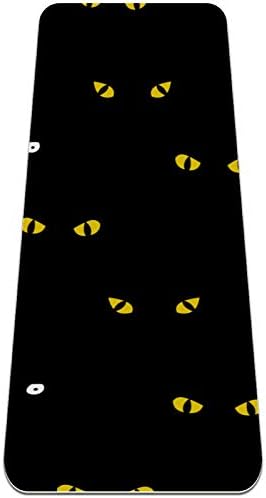 Unicey grupa Crnog mačjeg uzorka očiju debela neklizajuća Vježba & amp; fitnes 1/4 prostirka za jogu