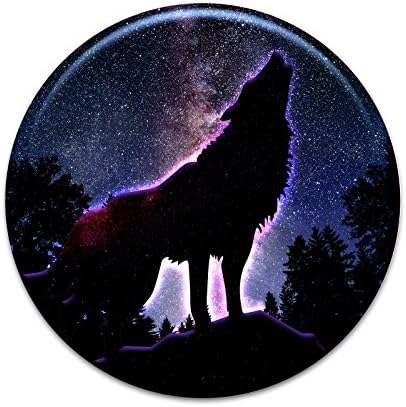 2x set naljepnica-Howling Wolf Night Sky - za tablete Stent mobilnih telefona za držanje telefona