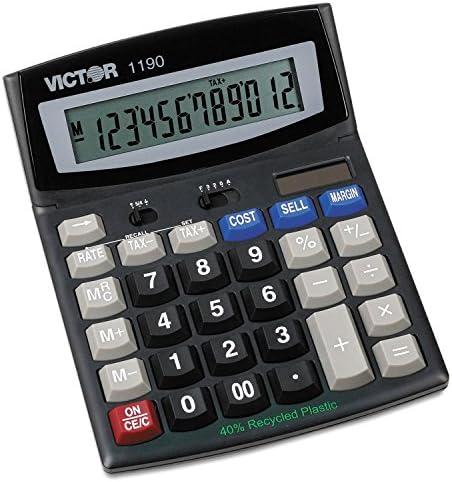 Victor 1190 1190 Izvršni desktop kalkulator, 12-znamenkasti LCD